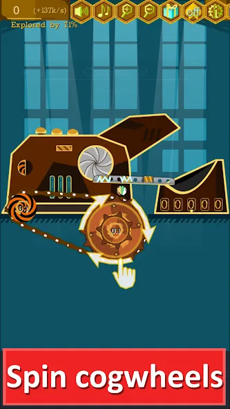 Steampunk Idle Gear Spinner (Стеампанк Идл Спиннер Фабрика)  [МОД Mega Pack] Screenshot 1