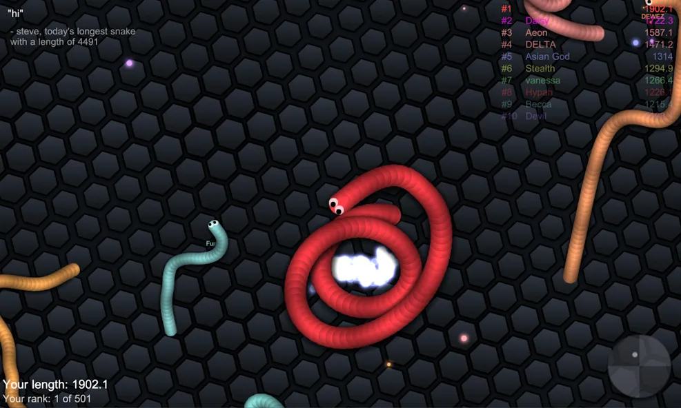 slither.io  [МОД Бесконечные деньги] Screenshot 5