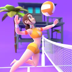 Взломанная Beach Volleyball Game (Бичволлейбол игра)  [МОД Много денег] - стабильная версия apk на Андроид