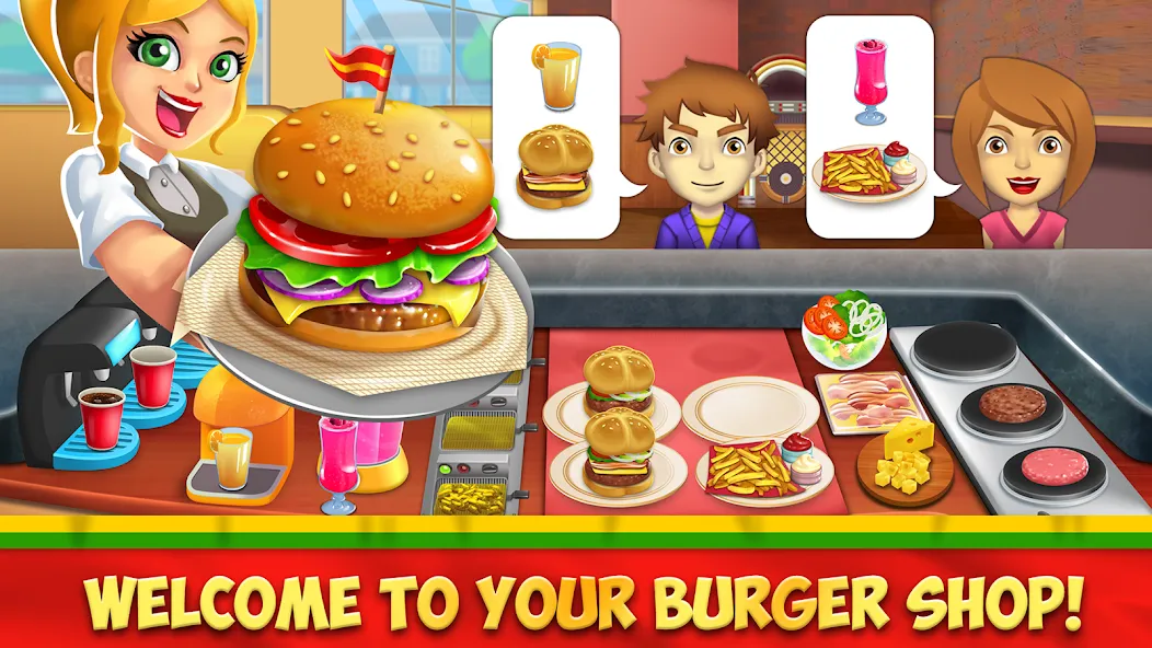 My Burger Shop 2: Food Game (Мой Бургер Шоп 2)  [МОД Все открыто] Screenshot 1