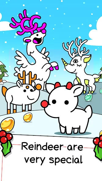 Reindeer Evolution: Idle Game (Рейндир Эволюция)  [МОД Unlimited Money] Screenshot 1