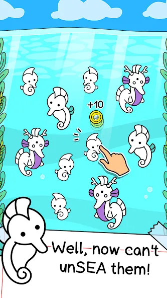 Seahorse Evolution: Sea Mutant (Сиходеволюция)  [МОД Бесконечные деньги] Screenshot 2