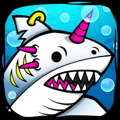 Взлом Shark Evolution: Idle Game (Шарк Эволюшн)  [МОД Много монет] - последняя версия apk на Андроид