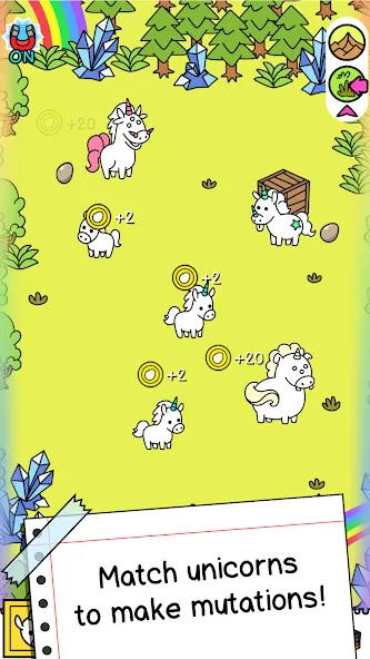 Unicorn Evolution: Idle Catch (Юникорн Эволюшн)  [МОД Бесконечные монеты] Screenshot 2