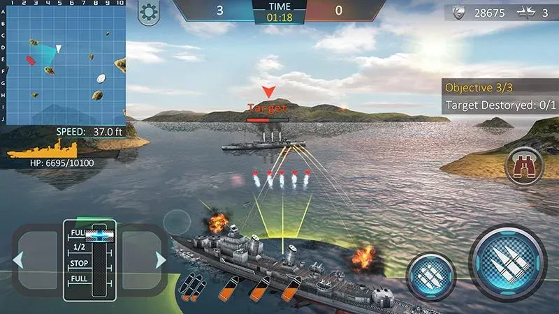 Warship Attack 3D  [МОД Mega Pack] Screenshot 2