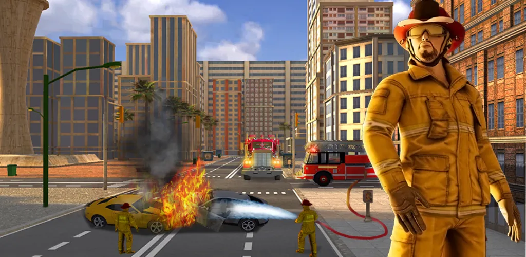 Real Firefighter 3D Simulator (Реальный Пожарник 3D Симулятор)  [МОД Меню] Screenshot 2