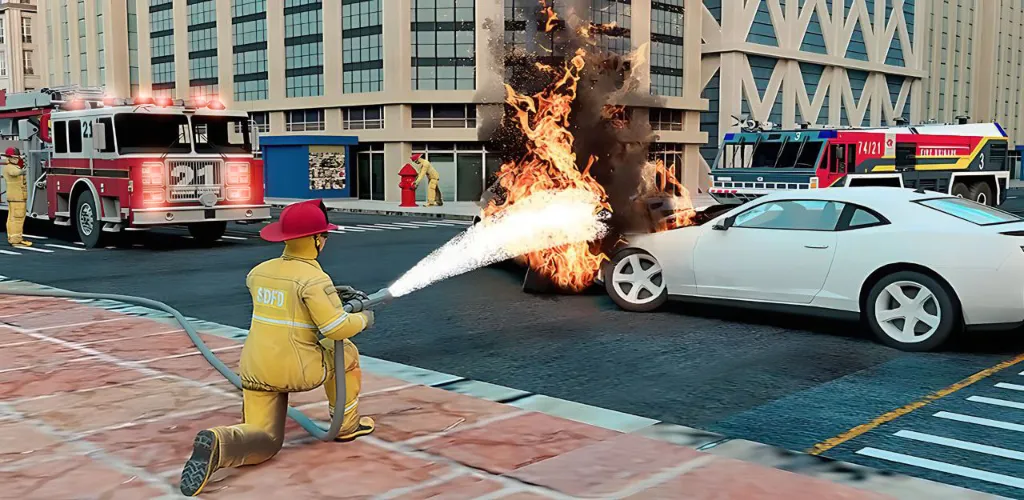 Real Firefighter 3D Simulator (Реальный Пожарник 3D Симулятор)  [МОД Меню] Screenshot 5