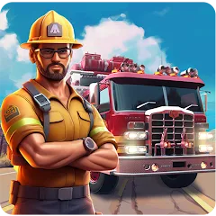 Скачать взломанную Real Firefighter 3D Simulator (Реальный Пожарник 3D Симулятор)  [МОД Меню] - полная версия apk на Андроид