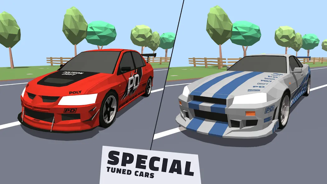 Polygon Drift: Traffic Racing (Полигон Дрифт)  [МОД Много денег] Screenshot 1