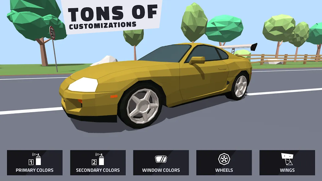 Polygon Drift: Traffic Racing (Полигон Дрифт)  [МОД Много денег] Screenshot 4