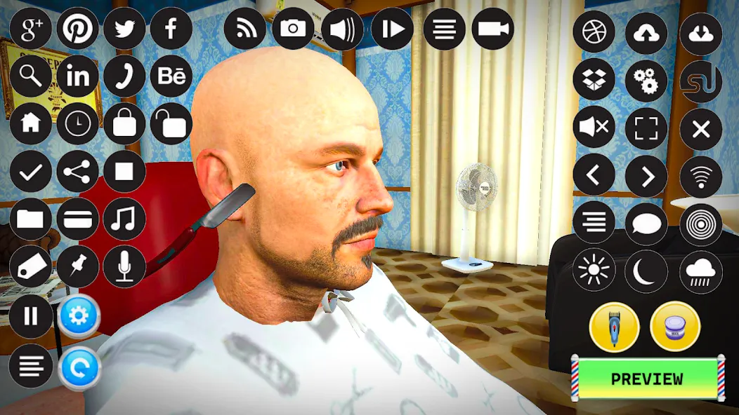 Barber Shop Hair Cut Sim Games (Барбершоп игры на подстригание волос)  [МОД Много денег] Screenshot 4