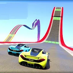 Взломанная Mega Ramp Car Offline Games  [МОД Unlimited Money] - полная версия apk на Андроид