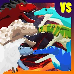 Скачать взломанную T-Rex Fights More Dinosaurs  [МОД Unlimited Money] - полная версия apk на Андроид