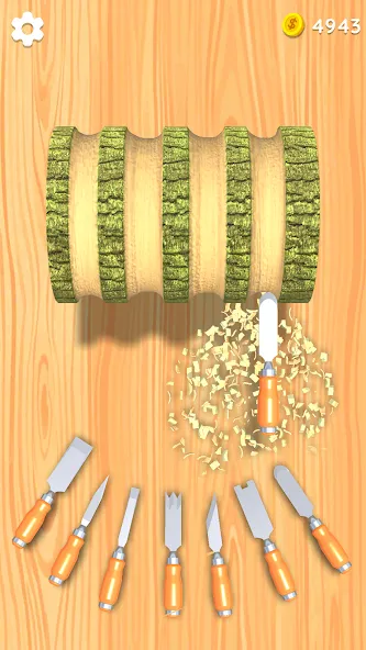 Wood Turning 3D - Carving Game  [МОД Бесконечные деньги] Screenshot 3