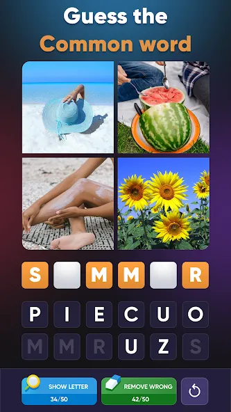 4 Pics 1 Word: Guessing Games  [МОД Бесконечные монеты] Screenshot 1