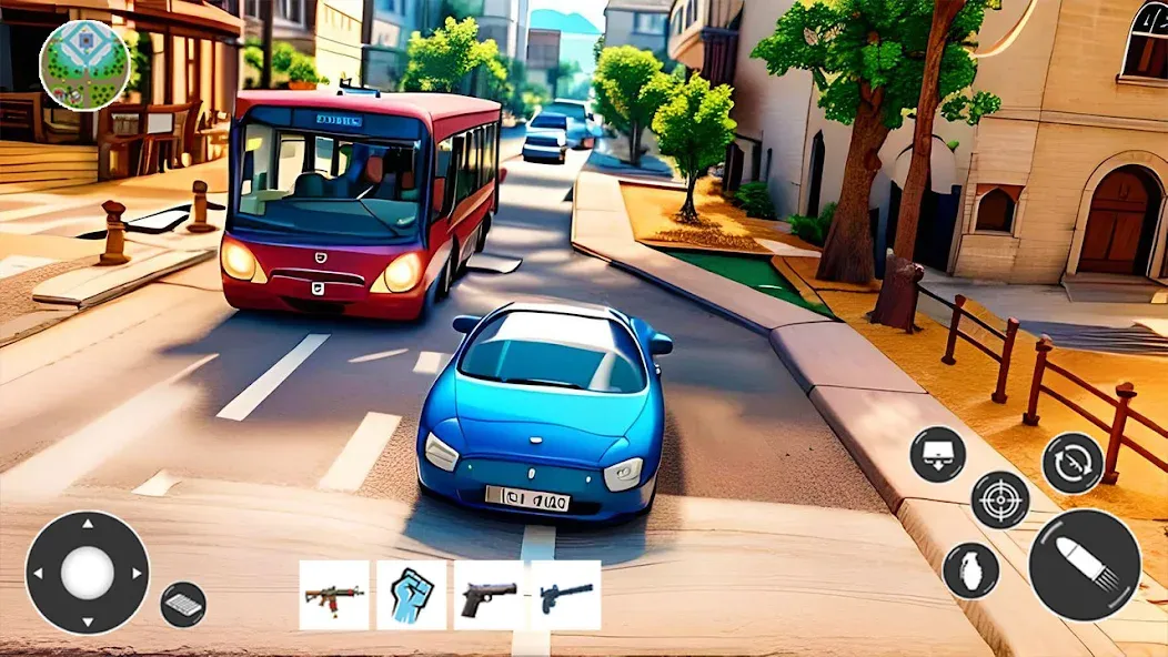 Gangster Car Theft Games (Гангстерская автомобильная война игр)  [МОД Меню] Screenshot 1