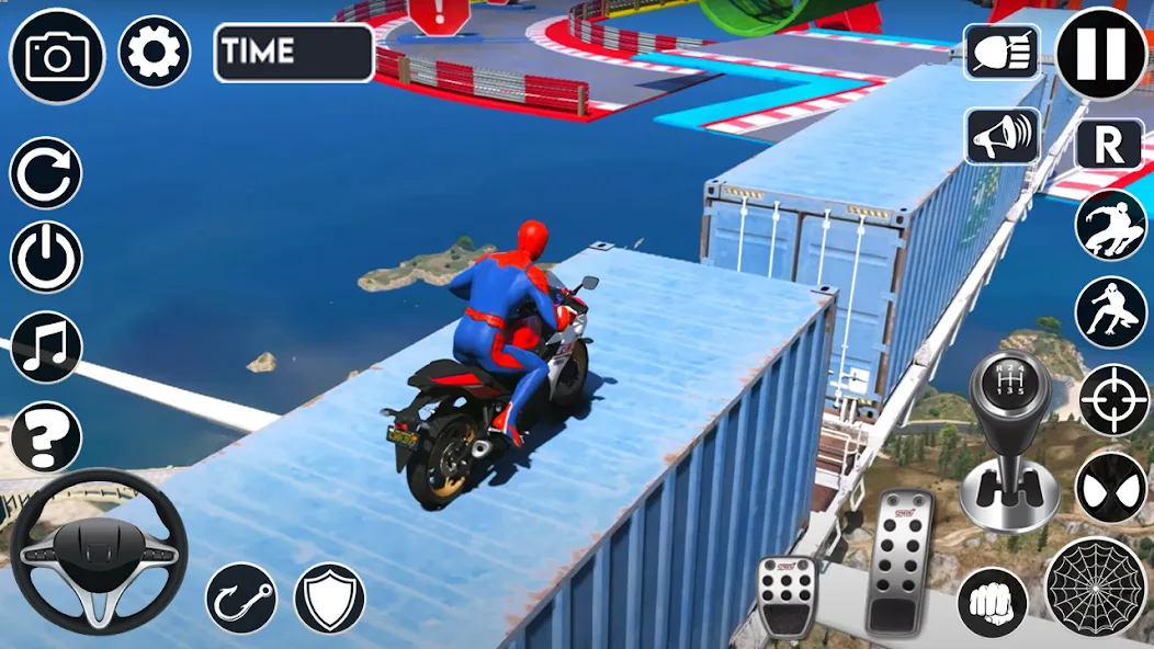 Superhero Tricky Bike Stunt (упергерой Трики Байк Стант)  [МОД Все открыто] Screenshot 4