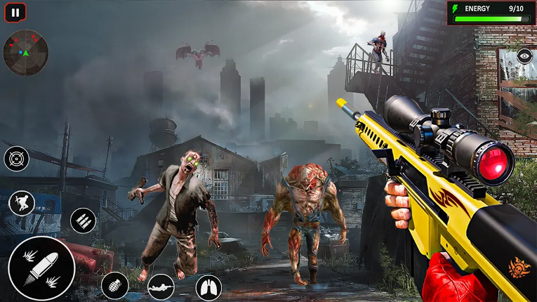 Sniper Zombie Shooting (Зомби стреляющая оффлайн игра)  [МОД Бесконечные деньги] Screenshot 1