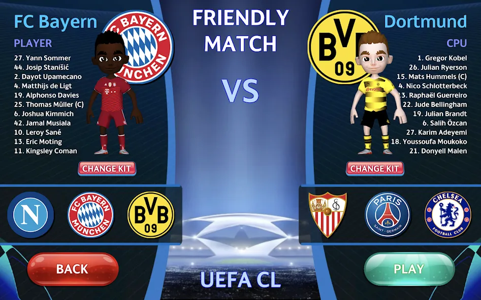 Champions League - UEFA Game (Чемпионс Лига)  [МОД Unlocked] Screenshot 1