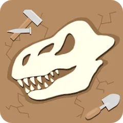 Взломанная Dino Fossil Dig - Jurassic Adv (Дино Фоссил Диг)  [МОД Много денег] - стабильная версия apk на Андроид