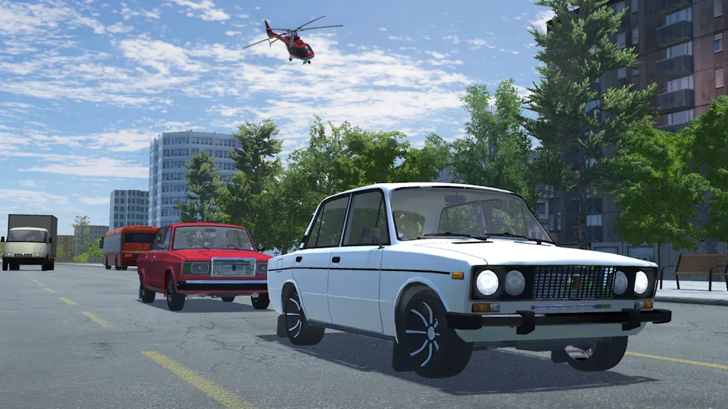 Russian Car Lada 3D  [МОД Меню] Screenshot 3