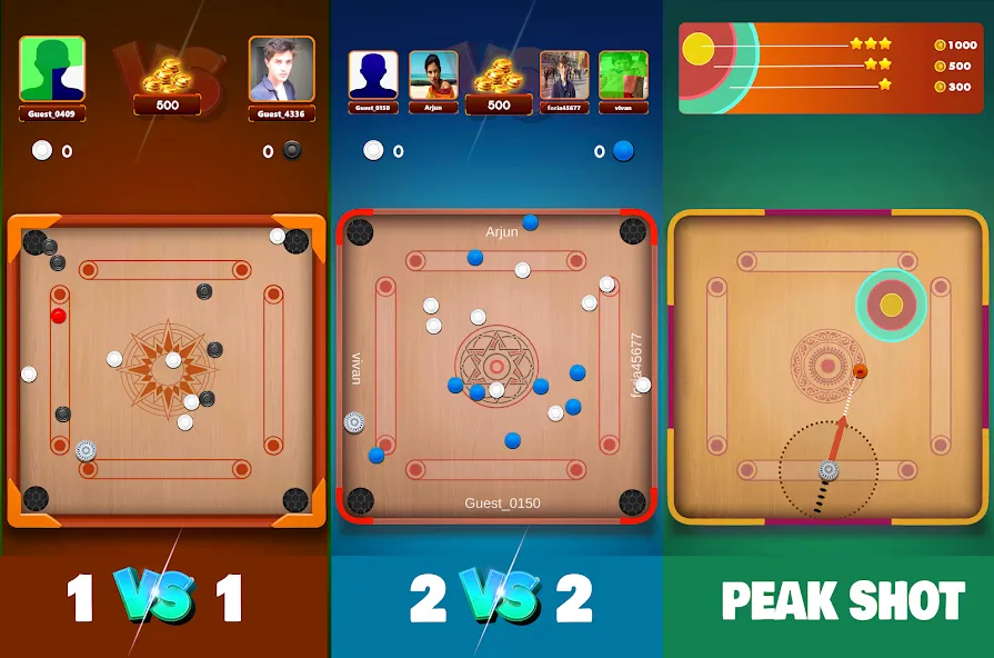 Carrom Board Clash : Pool game (Карром борд пул игра)  [МОД Много монет] Screenshot 4