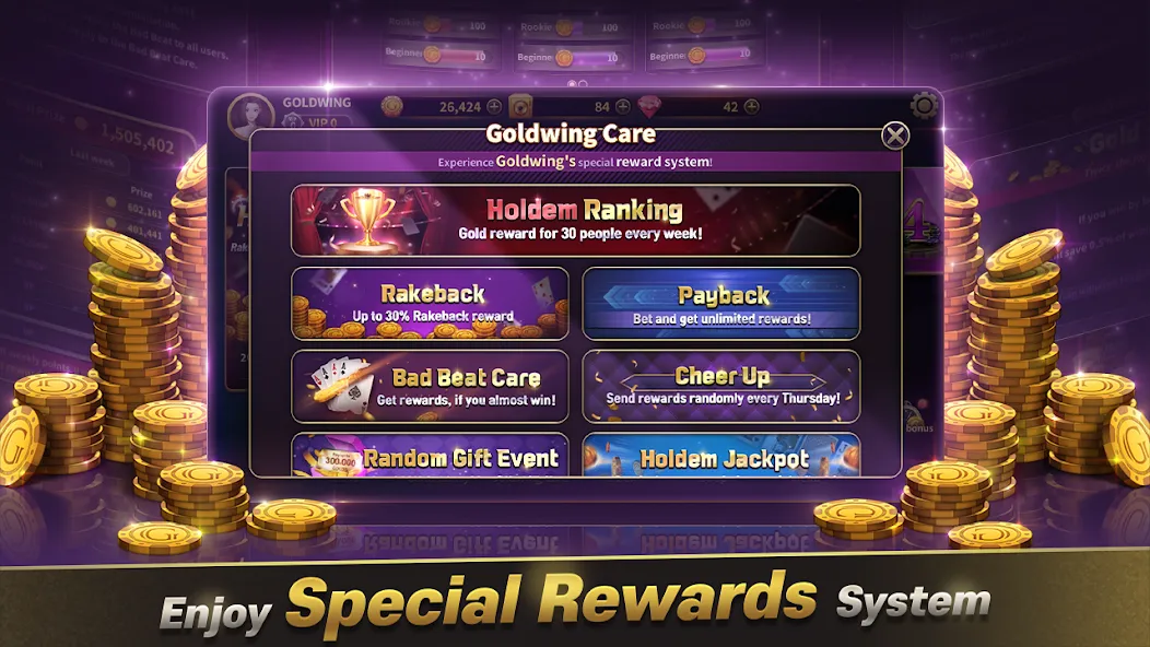 GoldWing Casino Global (Голдвинг Казино Глобал)  [МОД Все открыто] Screenshot 1