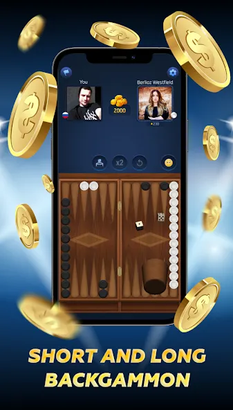 PPNards: Backgammon board game (ППНардс)  [МОД Unlimited Money] Screenshot 1