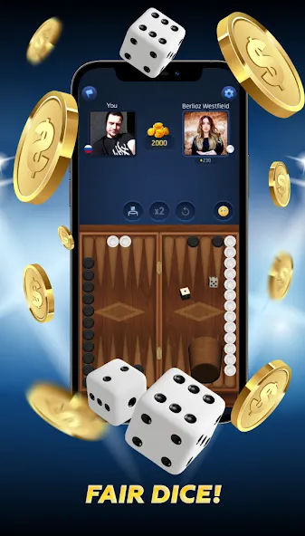 PPNards: Backgammon board game (ППНардс)  [МОД Unlimited Money] Screenshot 2