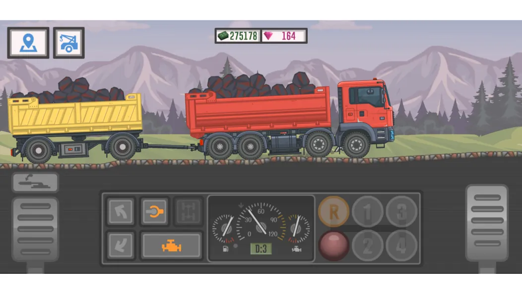 Trucker and Trucks  [МОД Бесконечные деньги] Screenshot 1