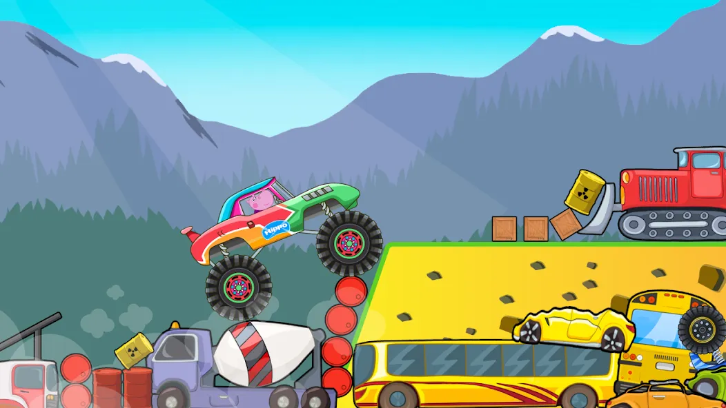 Kids Monster Truck Racing Game  [МОД Unlimited Money] Screenshot 2