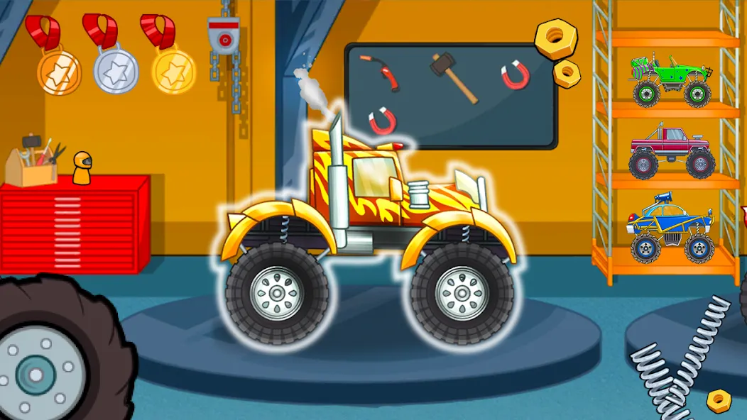 Kids Monster Truck Racing Game  [МОД Unlimited Money] Screenshot 5