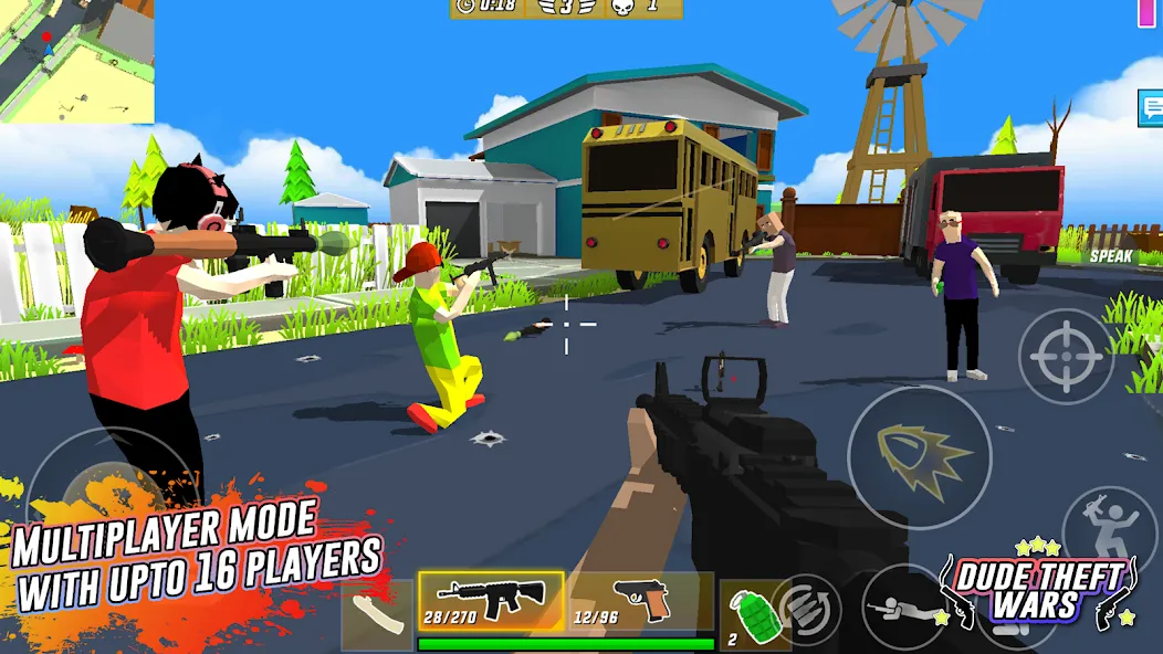 Dude Theft Wars Shooting Games (Дуд Тефт Варс)  [МОД Бесконечные деньги] Screenshot 2