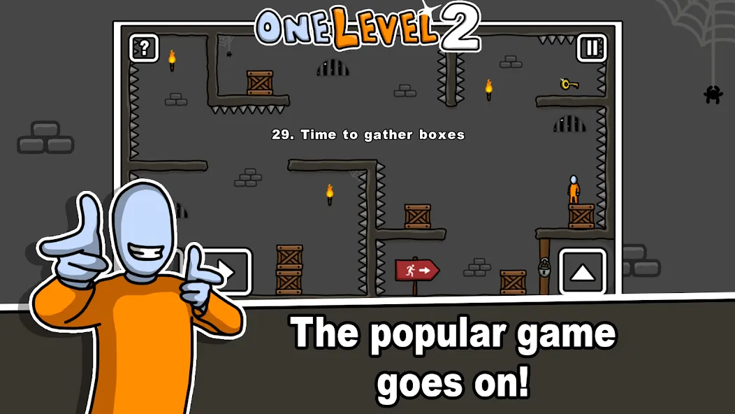 One Level 2 Stickman Jailbreak (Уан Левел 2)  [МОД Много денег] Screenshot 1