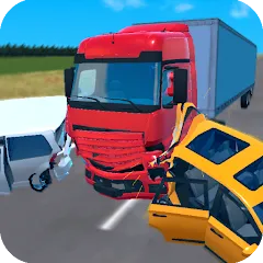 Взломанная Truck Crash Simulator Accident (Симулятор ДТП с грузовиком)  [МОД Unlimited Money] - полная версия apk на Андроид