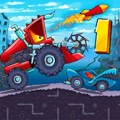 Взломанная Car Eats Car - Apocalypse Race (Кар Итс Кар)  [МОД Menu] - стабильная версия apk на Андроид