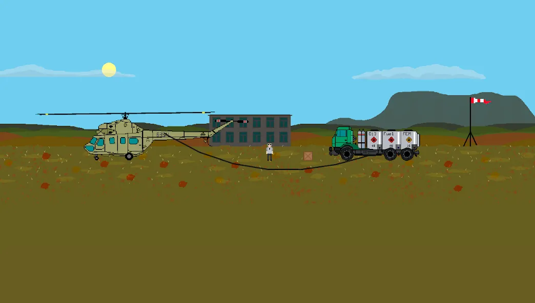 Pixel Helicopter Simulator (Пиксельный симулятор вертолета)  [МОД Бесконечные деньги] Screenshot 3