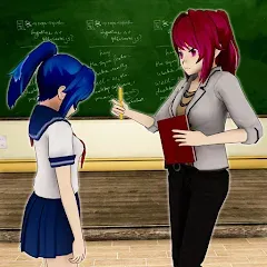 Скачать взломанную Anime Girl School Teacher 3D  [МОД Много монет] - последняя версия apk на Андроид