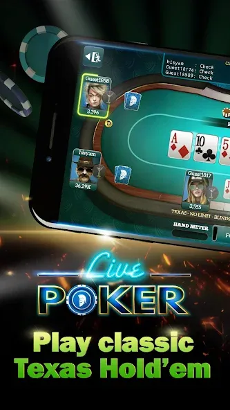 Live Poker Tables–Texas holdem  [МОД Бесконечные деньги] Screenshot 1