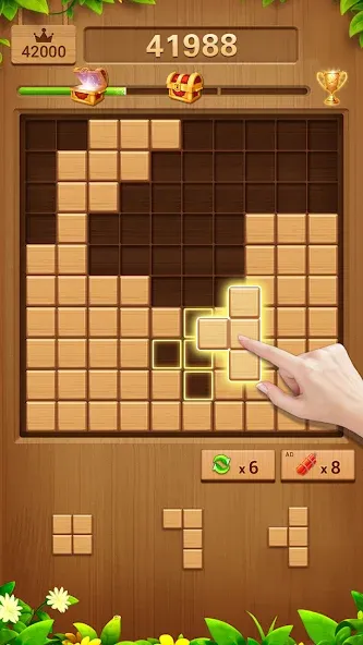 Wood Block Puzzle Addictive  [МОД Все открыто] Screenshot 1