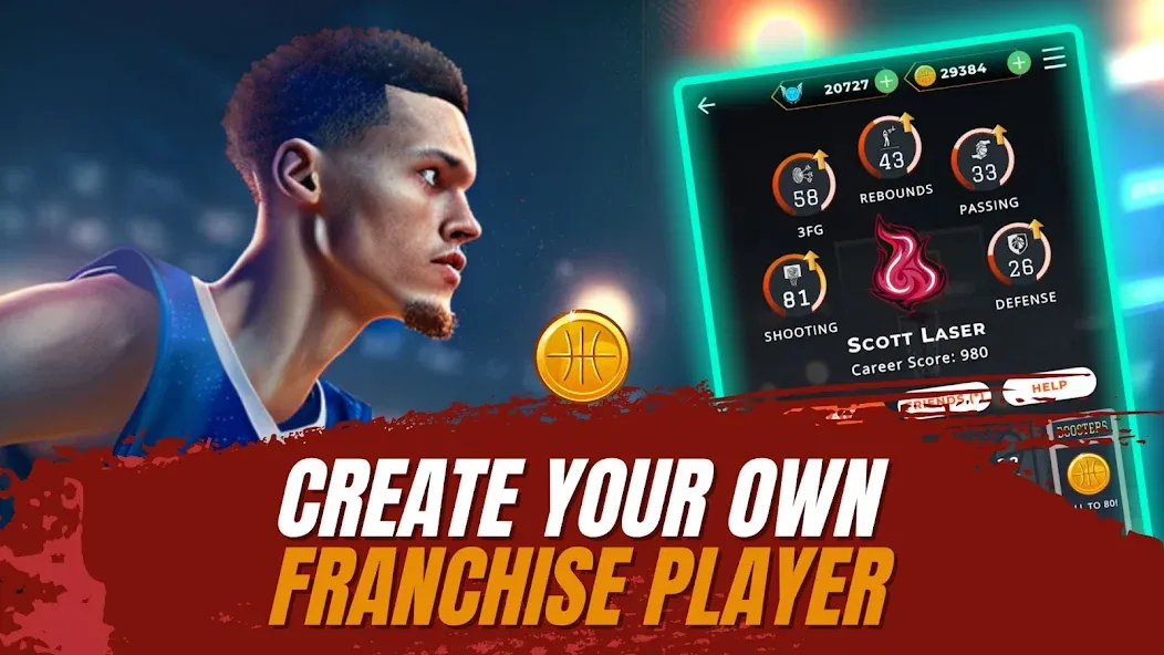 Astonishing Basketball Manager (Удивительный баскетбольный менеджер)  [МОД Много монет] Screenshot 2