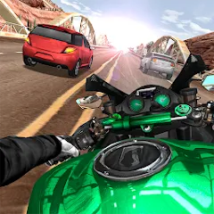 Скачать взломанную Moto Rider In Traffic (Мото Райдер в Трафике)  [МОД Unlimited Money] - последняя версия apk на Андроид