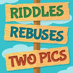 Взломанная Riddles, Rebuses and Two Pics  [МОД Все открыто] - полная версия apk на Андроид