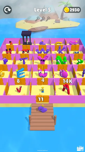 Alphabet Battle: Room Maze (Алфавит батл)  [МОД Много монет] Screenshot 4