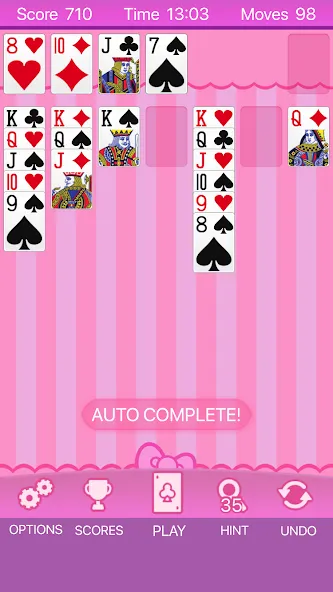 Pink Solitaire (Пинк Солитер)  [МОД Бесконечные монеты] Screenshot 1