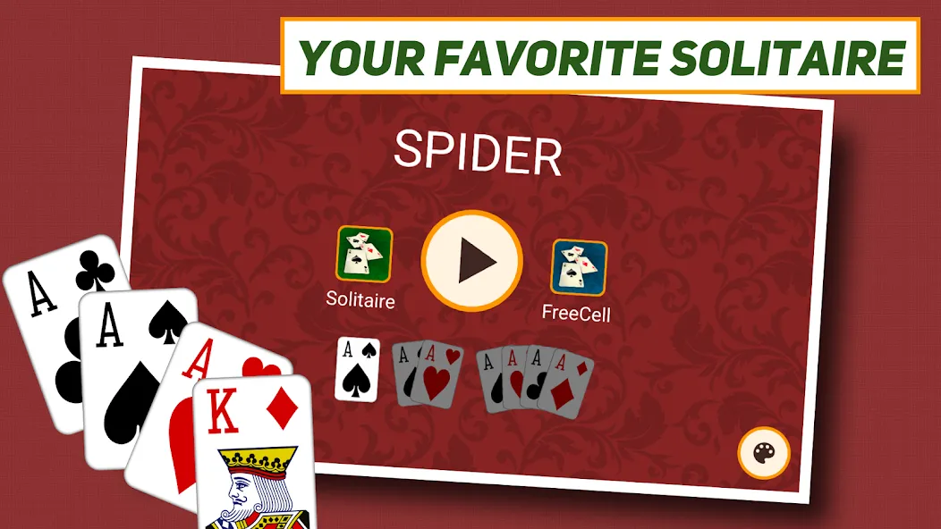 Spider Solitaire: Classic  [МОД Бесконечные монеты] Screenshot 1