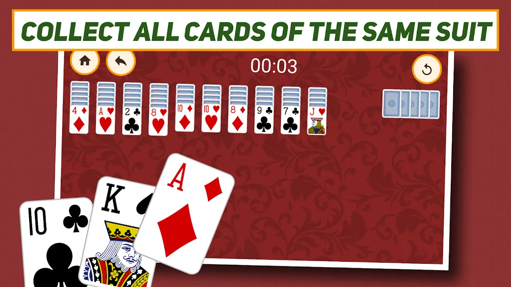 Spider Solitaire: Classic  [МОД Бесконечные монеты] Screenshot 3