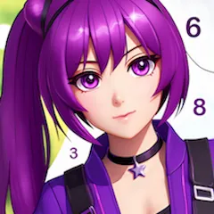 Взломанная Anime Manga Color by Numbers  [МОД Меню] - стабильная версия apk на Андроид