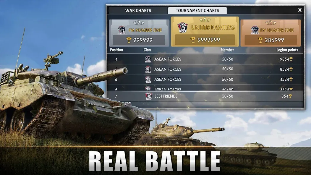 Tank Warfare: PvP Battle Game (Танковое сражение)  [МОД Все открыто] Screenshot 2