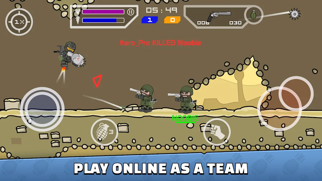 Mini Militia - War.io (Мини Милития)  [МОД Бесконечные деньги] Screenshot 1